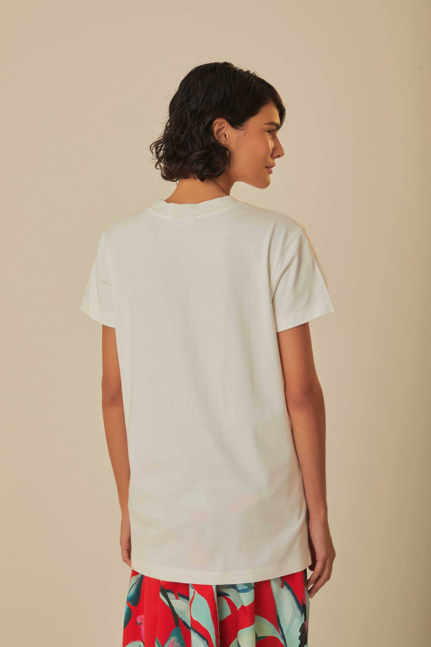 White Welcome To The Tropics Organic Cotton T-Shirt