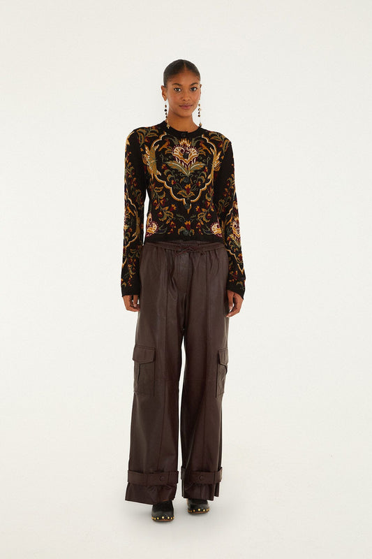 Burgundy Leather Pants